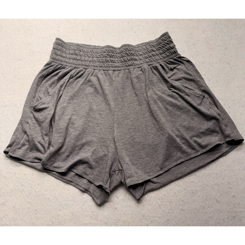 Nike Dri-FIT Fitness Studio High-Waisted Training Shorts Heather Gray Size Small